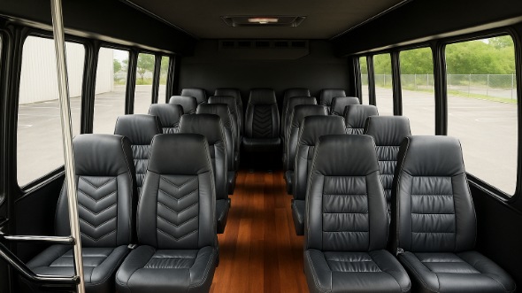Interior of Charter Bus Company Des Plaines's 15 Passenger Minibus in Des Plaines