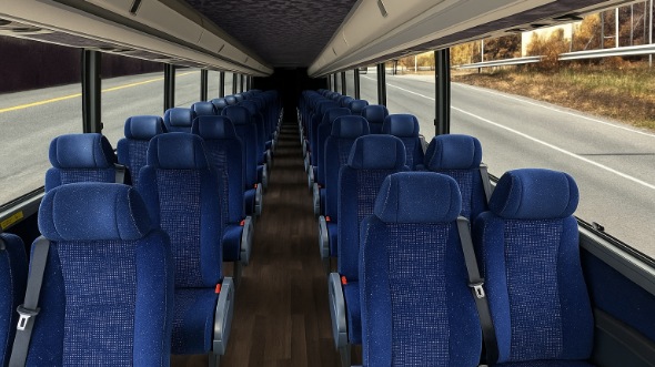 Interior of Charter Bus Company Glenview's 35 Passenger Minibus in Glenview
