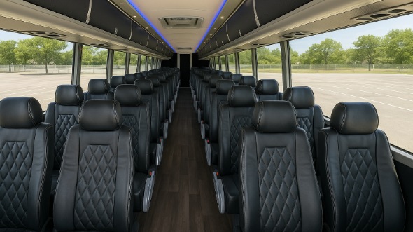glenview 50 passenger charter bus inside