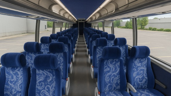 glenview 55 passenger charter bus inside
