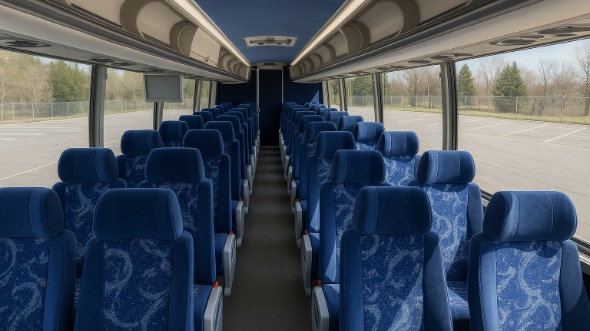 glenview 55 passenger charter bus interior